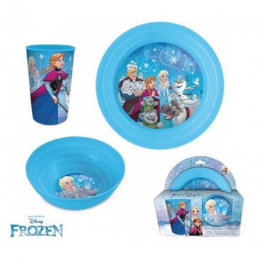 SET PAPPA - Piatto Ciotola Bicchiere DISNEY - FROZEN Elsa Anna Olaf