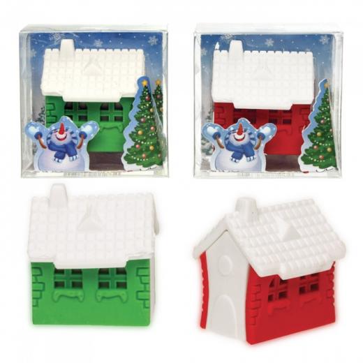 Gomma per Cancellare  COLLEZIONE IDEA BOMBONIERA DOPO FESTA Casa Babbo Natale