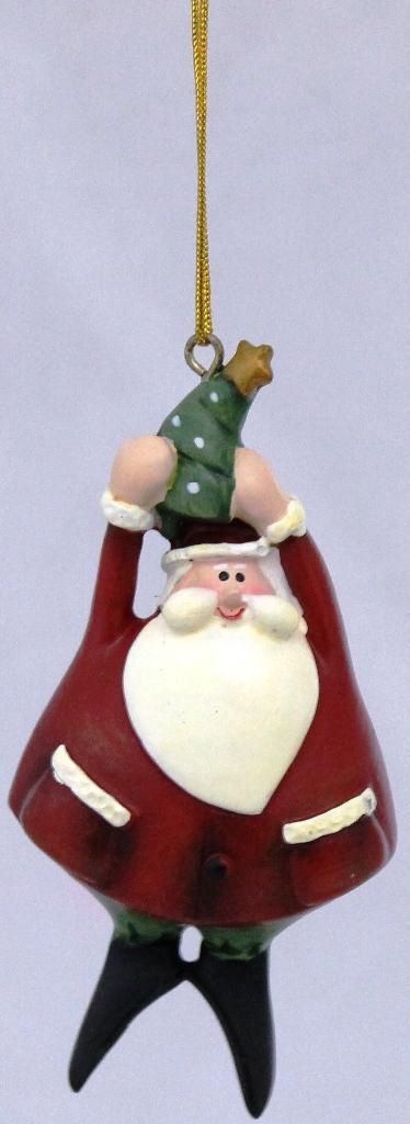 Decorazione Natalizia per Albero di natale - BABBO NATALE - 4 pezzi