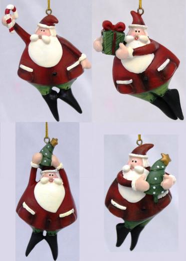 Decorazione Natalizia per Albero di natale - BABBO NATALE - 4 pezzi