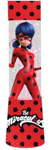 MINI LAMPADA LUMINOSA con GLITTER e Cambia colori MIRACULOUS LADYBUG e CAT NOIR