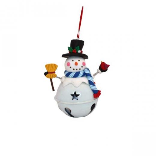 Decorazione Natalizia per Albero di natale - in FIMO  PUPAZZO di NEVE su pallina