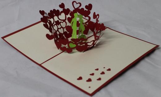 BIGLIETTO AUGURI - ORIGAMI - INNAMORATI