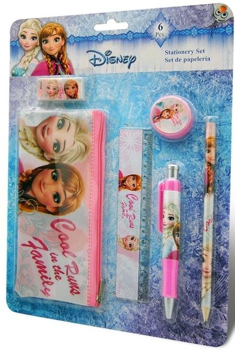 SET CANCELLERIA 6 pezzi - DISNEY FROZEN Elsa e Anna