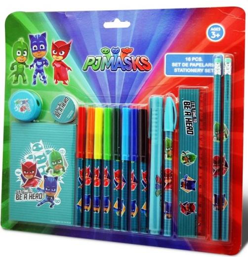 SET CANCELLERIA 16 pezzi - PJ MASKS - SUPER PIGIAMINI
