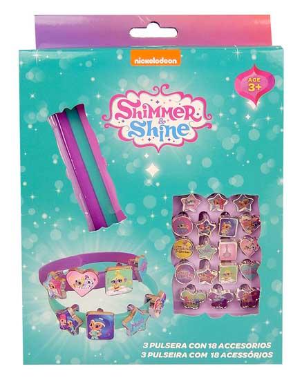 Fantastico set 3 BRACCIALI con 18 accessori SHIMMER AND SHINE