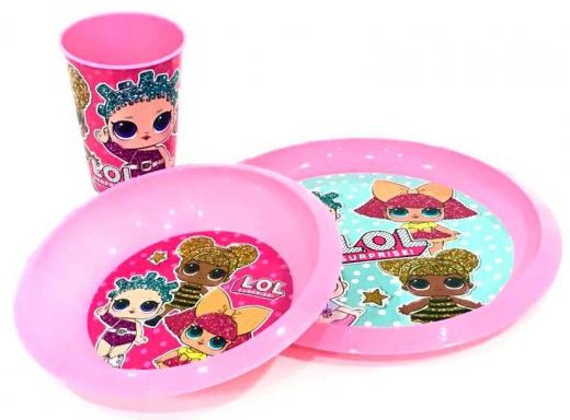 SET PAPPA - Piatti e Bicchiere LOL SURPRISE