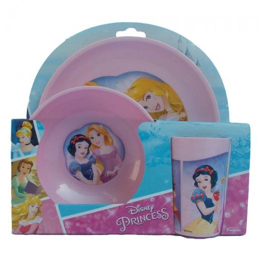 SET PAPPA In Melanina - Piatti e Bicchiere DISNEY PRINCIPESSE