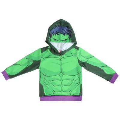 FELPA con Cappuccio - MARVEL AVENGERS HULK - 3, 4, 5, 6, 7 anni