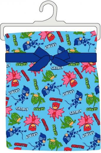 LENZUOLO PLAID COPERTA in FLANELLA PJ MASKS - 120x160 cm - luxury quality