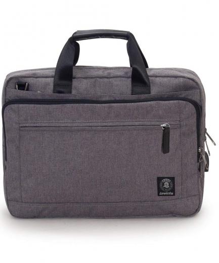 Borsa Ufficio INVICTA - GRIGIA - Porta PC fino a 15.6'' - Tracolla - Uomo Donna