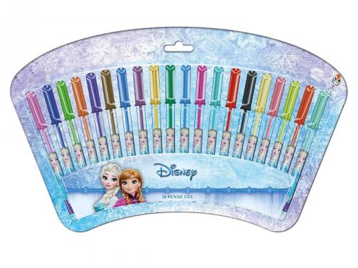 SET DA 20 PENNE GEL - DISNEY FROZEN Elsa e Anna