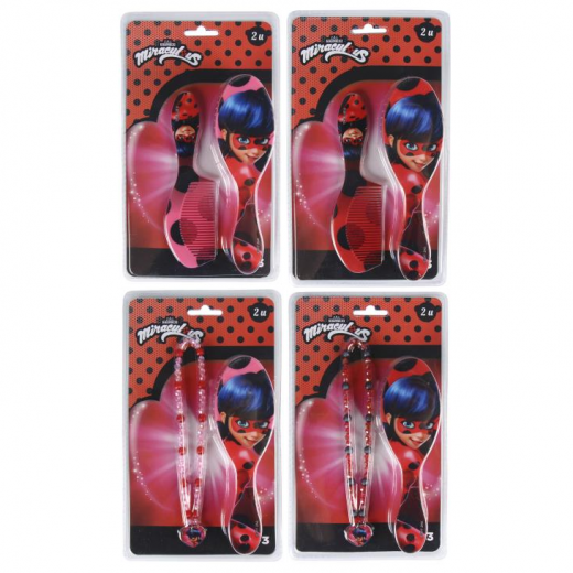 PETTINE SPAZZOLA E COLLANA - MIRACULOUS LADYBUG