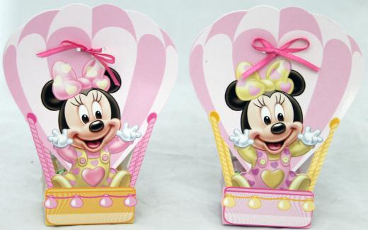BOMBONIERA DISNEY ASTUCCIO porta Confetti MINNIE Mongolfiera