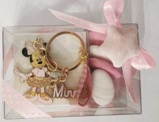BOMBONIERA Scatolina porta Confetti con PORTACHIAVE DISNEY - MINNIE BALLERINA