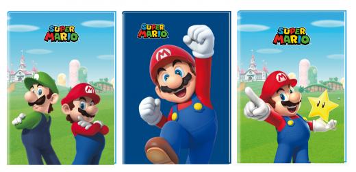 5 Quadernoni Quaderni maxi A/4 - SUPER MARIO BROS - Rigatura 10m