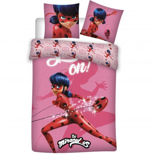 Copripiumino Letto MIRACULOUS - LADYBUG 140 x 200 cm e federa 65 x 65 cm A