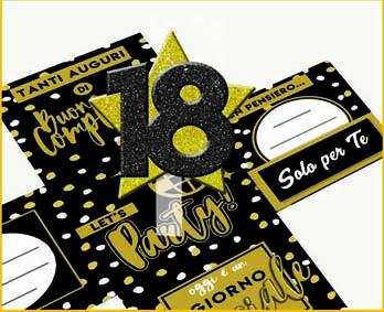 Skatush Explosion Box - Scatola Auguri / Regalo con Coperchio - BUON COMPLEANNO golden 18 Anni
