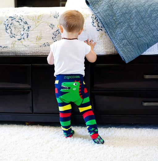 Set Leggings e Calzini Antiscivolo Grip Easy - Devin il Dinosauro 12/18 MESI