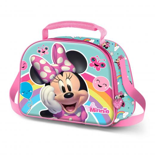 BORSA Porta merenda TERMICA con Tracolla DISNEY MINNIE Rainbow