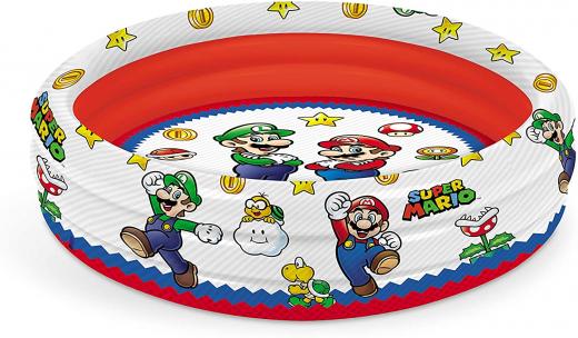 Piscina Gonfiabile per Bambini 3 Anelli - SUPER MARIO BROS