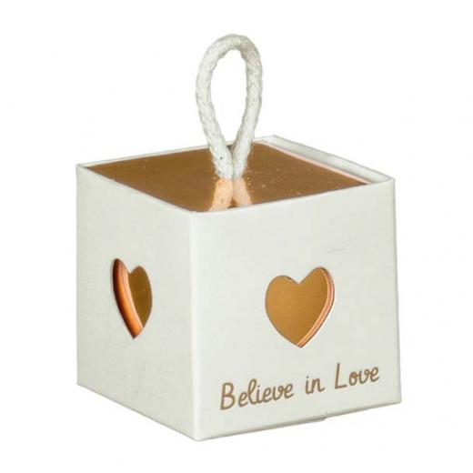 10 BOMBONIERA ASTUCCIO Scatolina porta Confetti believe in love