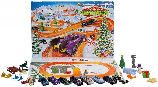 Hot Wheels Calendario dell'Avvento da Collezione con Veicoli e Tanti Accessori