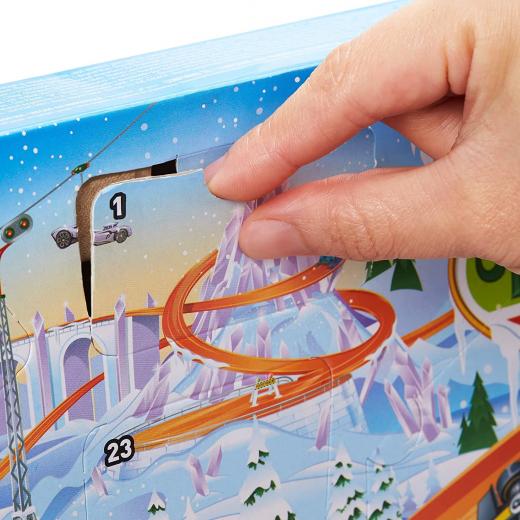 Hot Wheels Calendario dell'Avvento da Collezione con Veicoli e Tanti Accessori