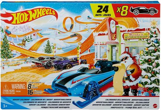 Hot Wheels Calendario dell'Avvento da Collezione con Veicoli e Tanti Accessori