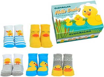 CALZINI Calze NEONATO - HELLO DUCK -tg. 0/10 MESI