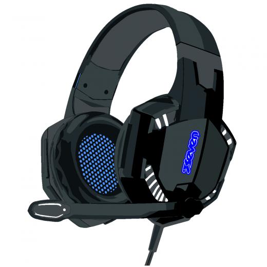 CUFFIE da GAMING SEVEN CON MICROFONO - BLU o NERA