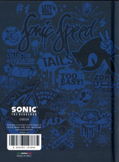 DIARIO SCUOLA SONIC the Hedgehog 2 - due varianti disponibili
