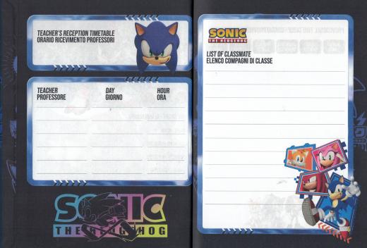 DIARIO SCUOLA SONIC the Hedgehog 2 - due varianti disponibili