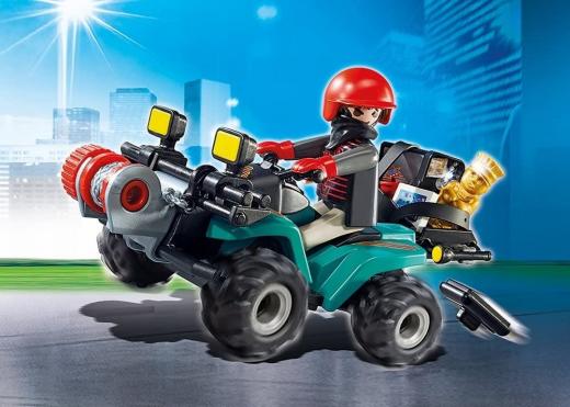 Playmobil City Action 6879 - Rapinatore su Quad con Refurtiva, dai 4 anni
