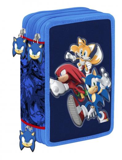 ASTUCCIO SCUOLA 3 ZIP con 45 pezzi - SONIC DUE - 2025/2026