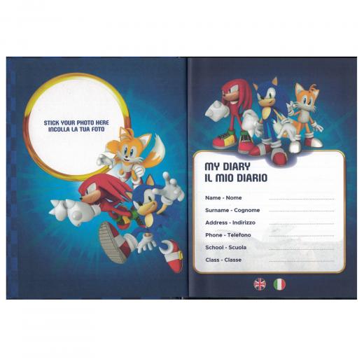 DIARIO SCUOLA SONIC the Hedgehog 2 - due varianti disponibili