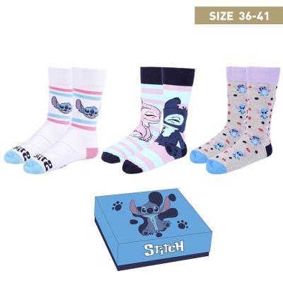 Calzini DISNEY STITCH E ANGEL - 3 PAIA - T.U. 36/41