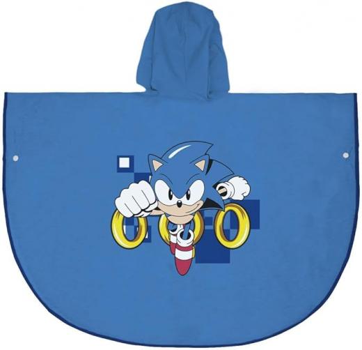 MANTELLA IMPERMEABILE PONCHO PIOGGIA SONIC 3/4 ANNI e 5/6 ANNI