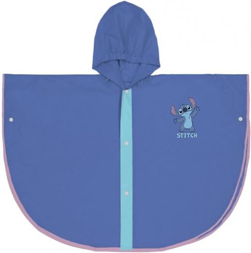MANTELLA IMPERMEABILE PONCHO PIOGGIA DISNEY STITCH - 3/4 ANNI e 5/6 ANNI