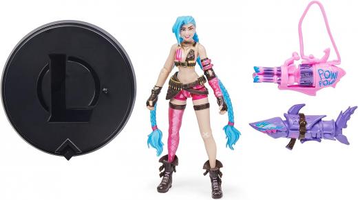 set 5 Figurine League of Legends Dual Cities Pack Exclusive Jinx con Accessori