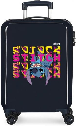 TROLLEY RIGIDO DA VIAGGIO Valigia DISNEY STITCH - cm 55x38x20 bagaglio a mano