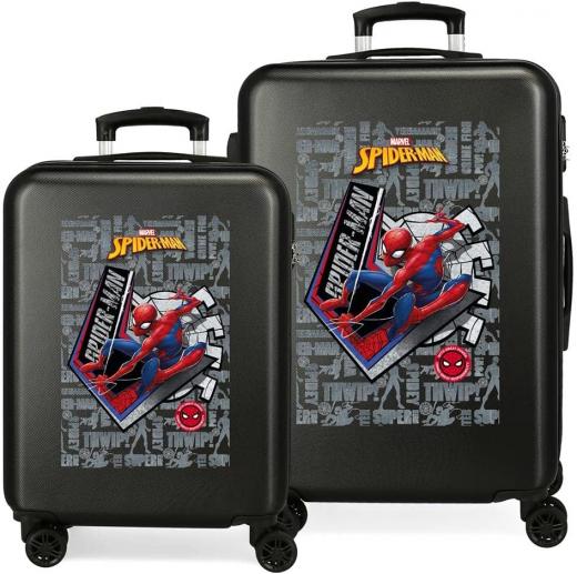 Set di due TROLLEY RIGIDI DA VIAGGIO Valigia MARVEL SPIDERMAN