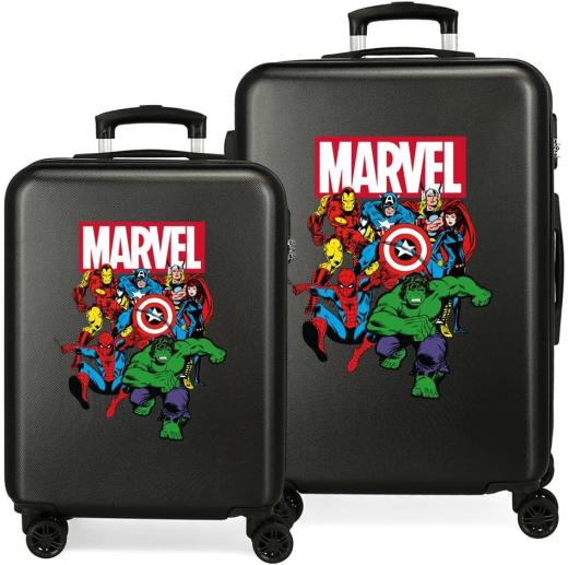 Set di due TROLLEY RIGIDI DA VIAGGIO Valigia Disney MARVEL AVENGERS