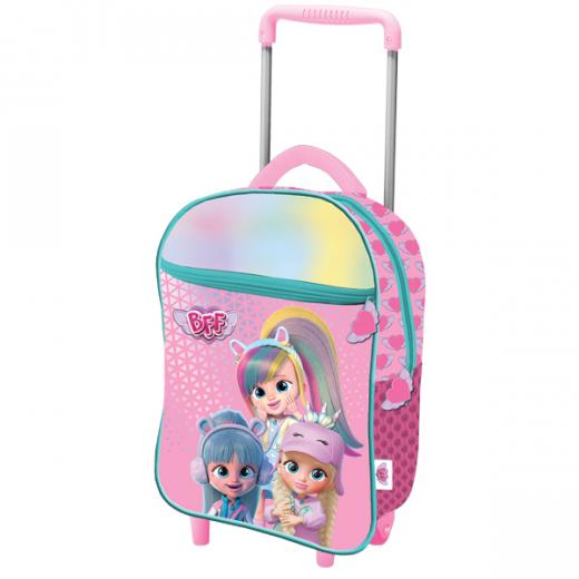 Trolley Asilo per Bambini con Due Ruote e Manico Regolabile BFF by CRY BABIES e Portamerenda