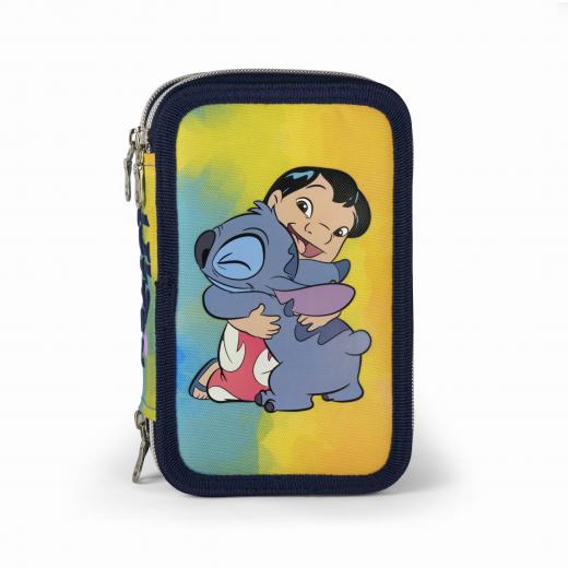 ASTUCCIO SCUOLA 3 ZIP con 45 pezzi - DISNEY LILO E STITCH