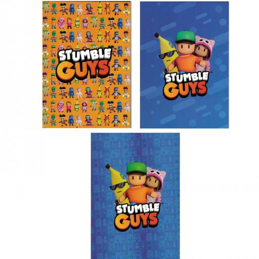 6 Quadernoni Quaderni maxi A/4-100 pagine - STUMBLE GUYS - Rigatura 10MM