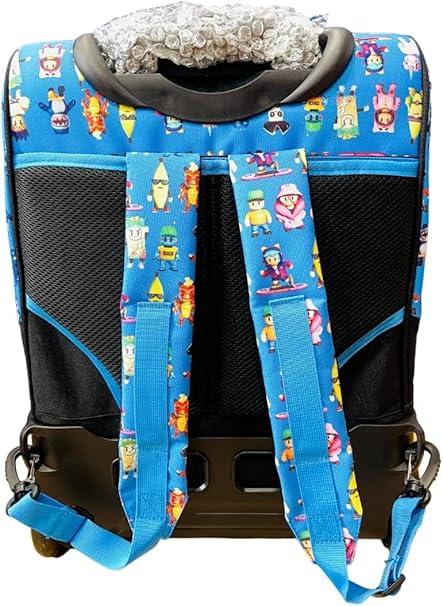 Zaino Trolley Scuola Elementare per Bambini - STUMBLE GUYS e penna cancellabile