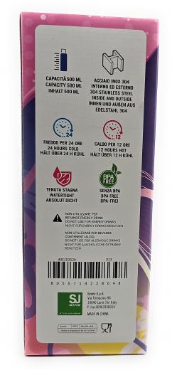BORRACCIA TERMICA in ACCIAIO INOX senza BPA - SEVEN - CONIGLIETTO - 30C202526-013