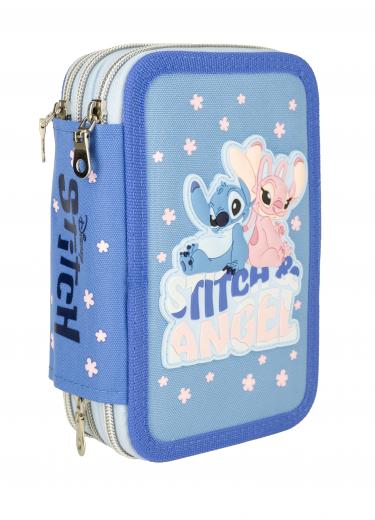 ASTUCCIO SCUOLA 3 ZIP con 45 pezzi - DISNEY STITCH