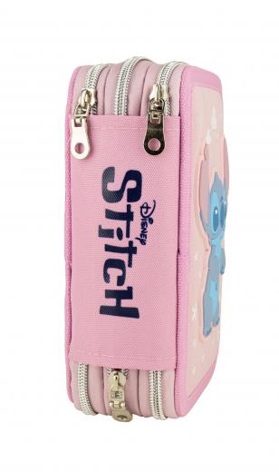 ASTUCCIO SCUOLA 3 ZIP con 45 pezzi - DISNEY STITCH